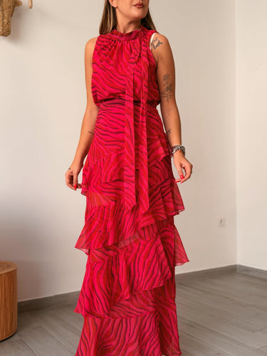 Conjunto gasa fucsia