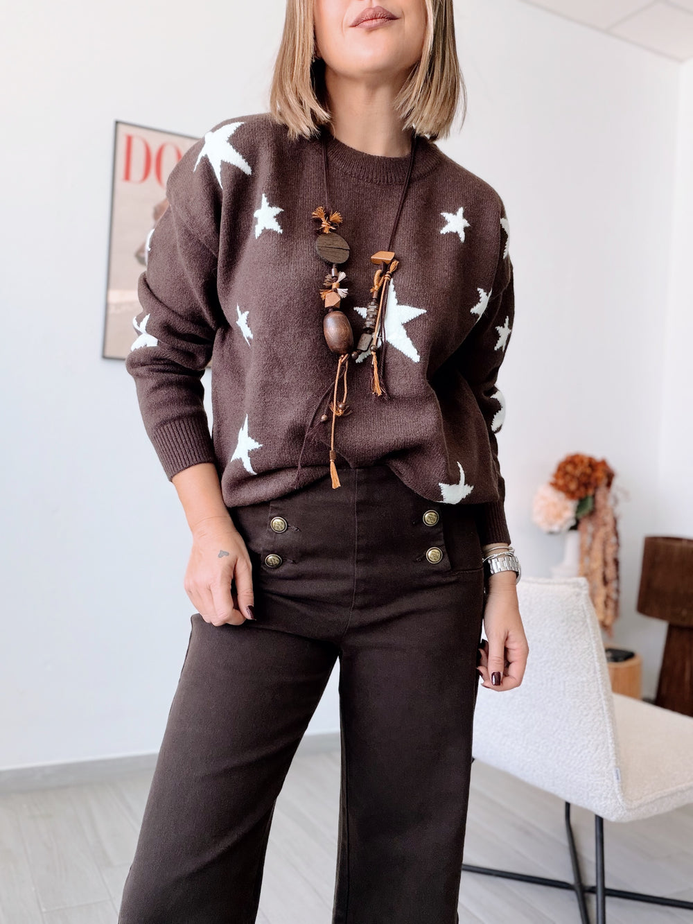 Jersey STAR chocolate lana