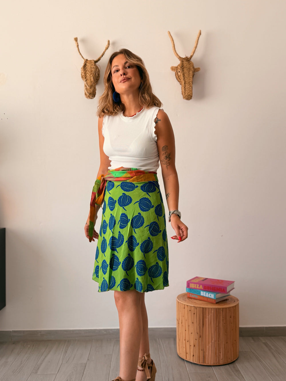 Falda seda corta mod.5