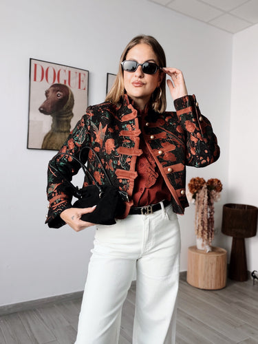 Chaqueta bordada CARAVAN negra