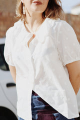 Blusa cuellos bordados MIMUTTA blanca