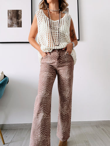 Denim bambi estampado