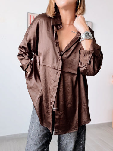Camisa chocolate oversized