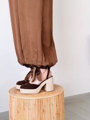 Sandalias tacón marrón CAMSEY