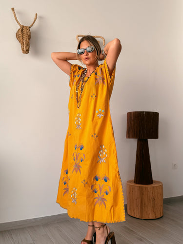 Vestido KALAMI RUMI mostaza