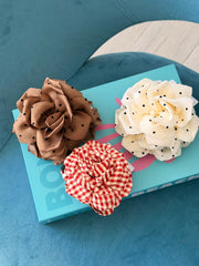 Pinzas flor estampadas