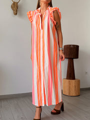 Vestido fluor rosa