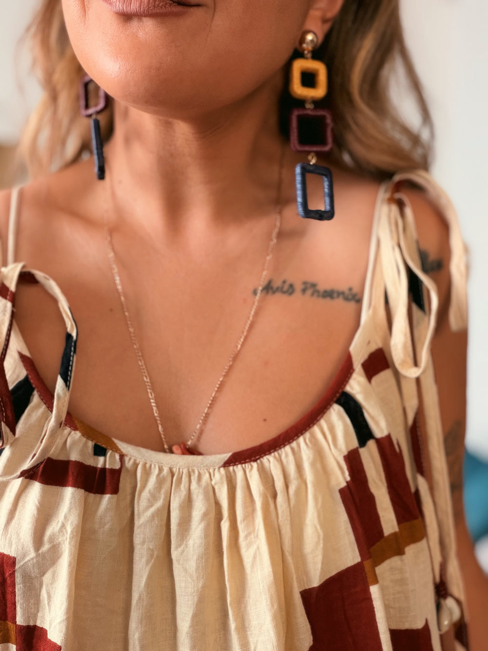 Pendientes GAVINIA rafia