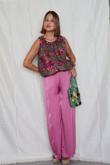 Top STRAWY estampado caqui