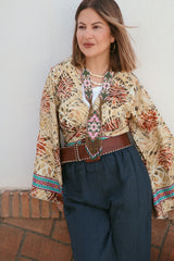 Kimono seda INDIO estampado