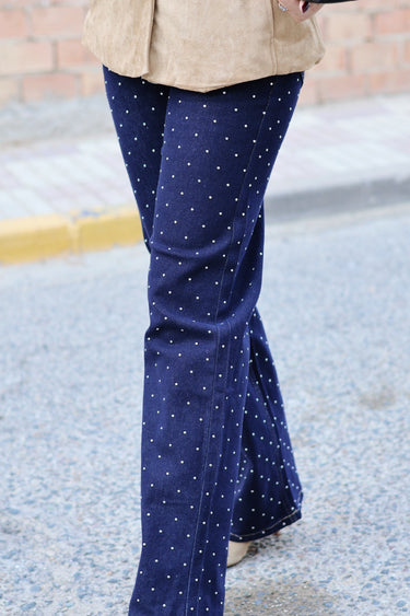 Denim STRASS tintada oscura