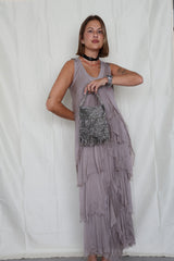 Vestido VIRGINIA gasa gris