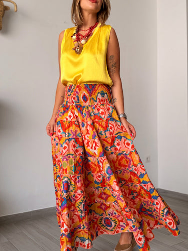 Falda india MUSAR estampada