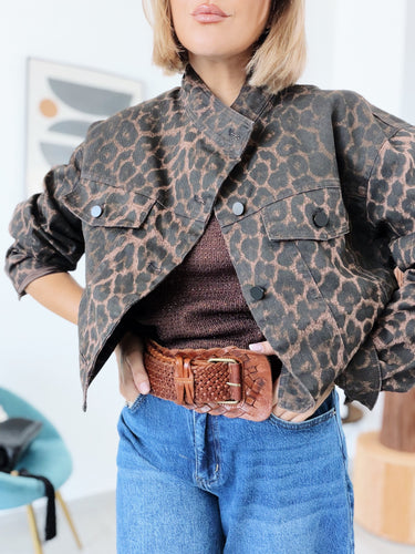 Bomber ANIMALPRINT denim