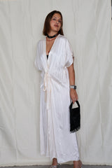 Vestido GAVIRA raso marfil