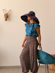 Pantalón bombacho azul CARMEN