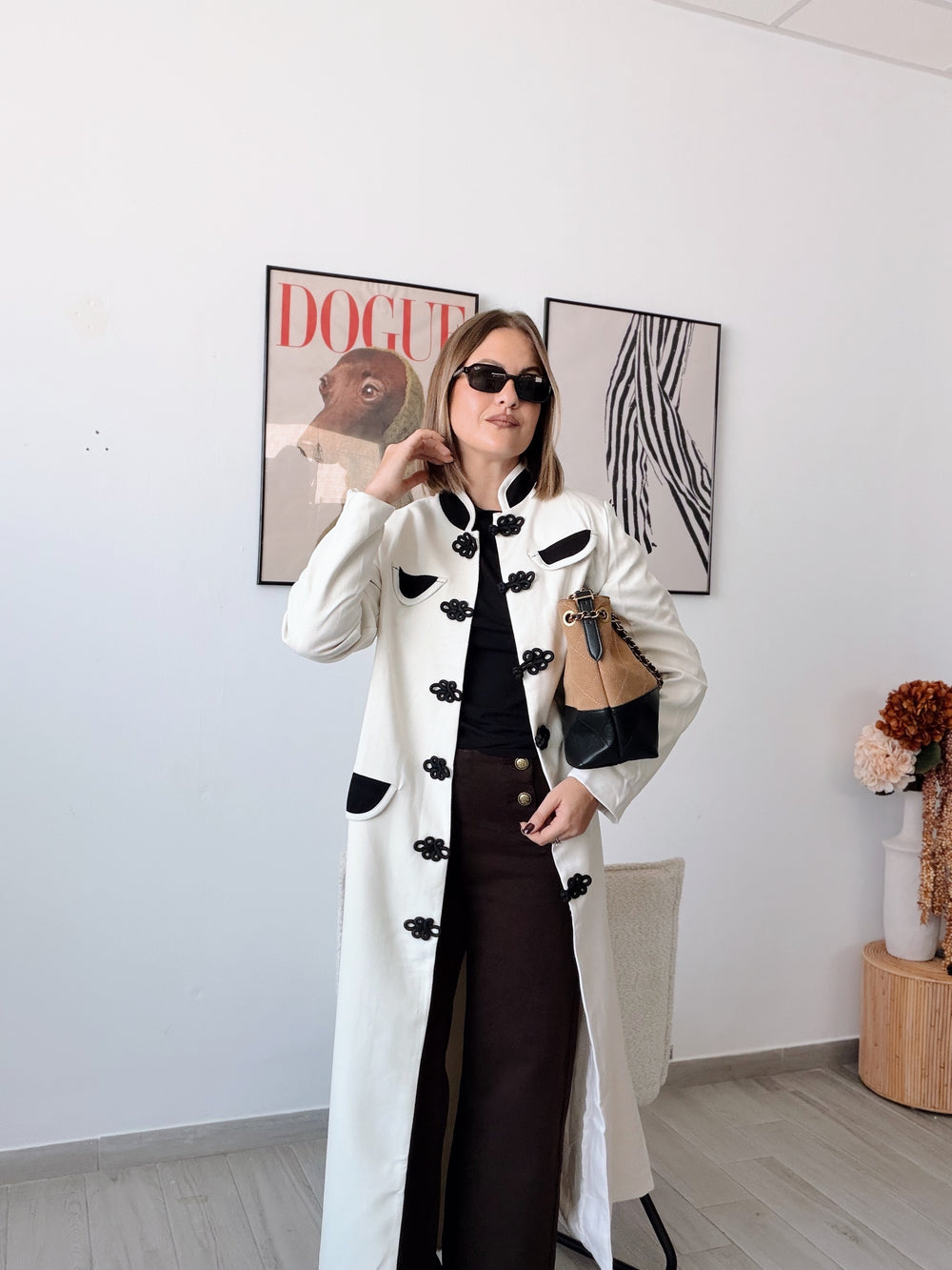 Chaqueta crema VANITTY combinada