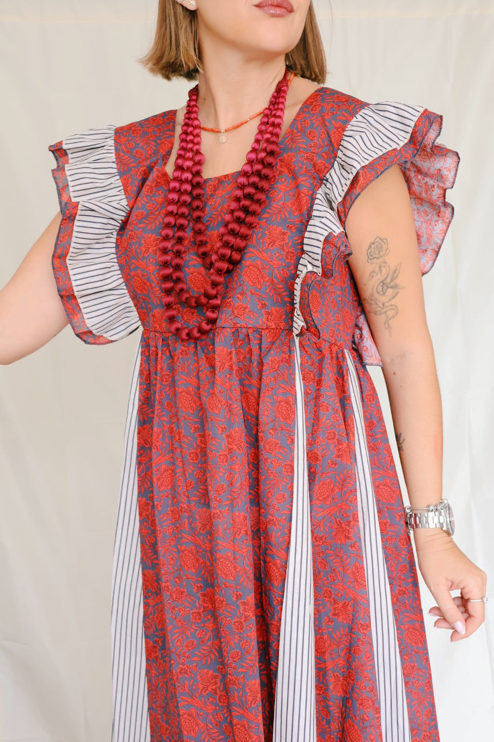 Vestido COSS rojo estampado