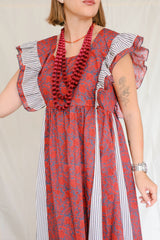 Vestido COSS rojo estampado