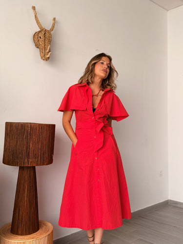 Vestido CHICFY rojo capa