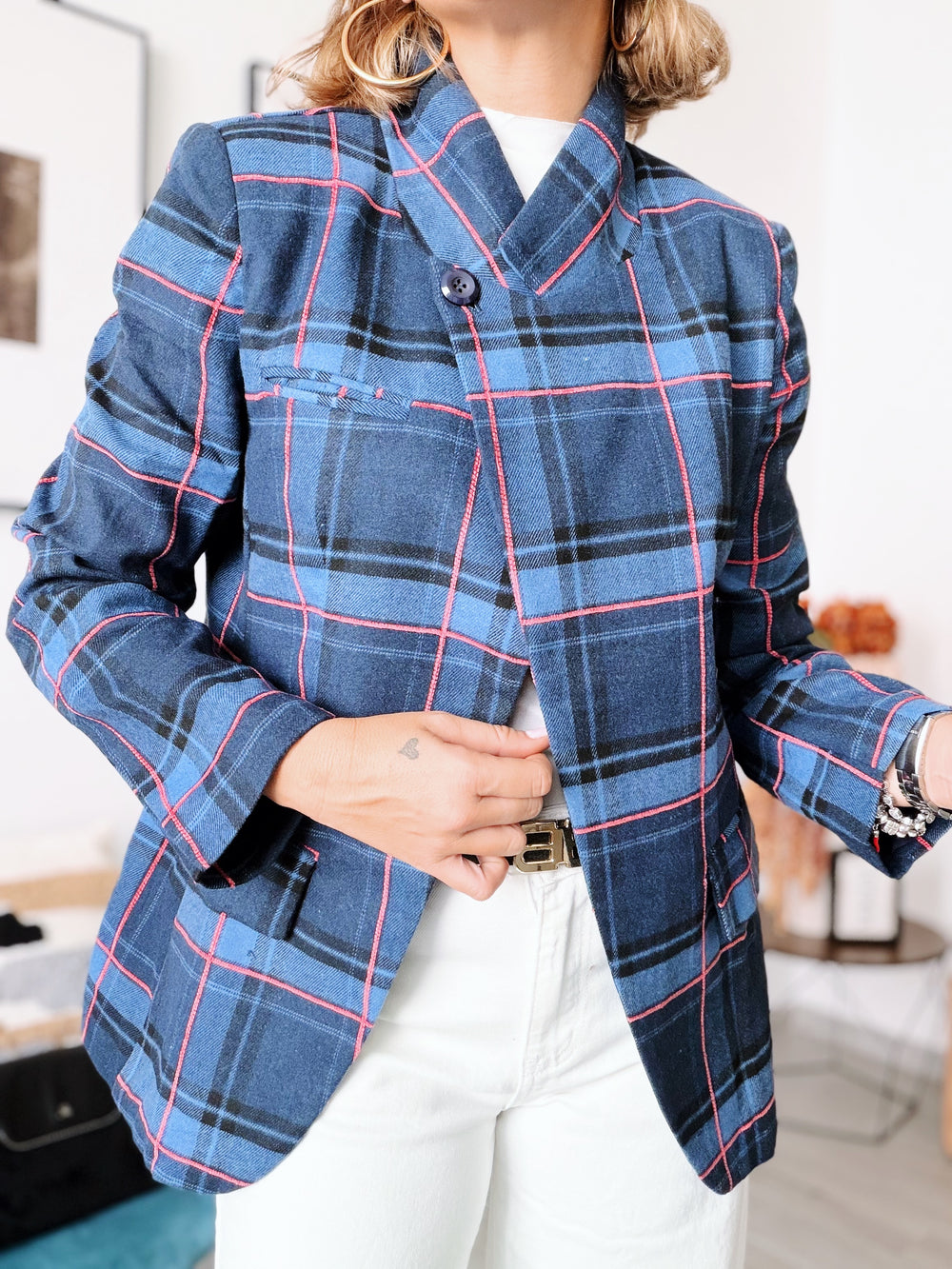 Chaqueta cruzada CORINA azul