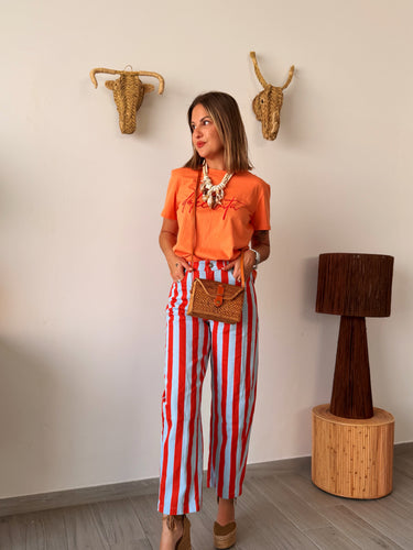 Jeans rayas combinado