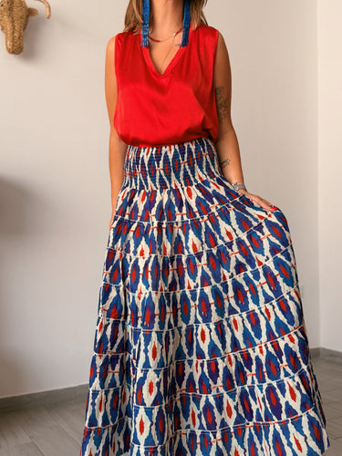 Falda india MUSAR azul