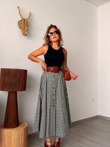 Falda vichylover negra