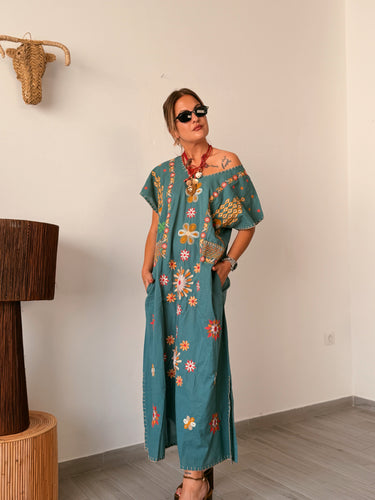 Vestido KALAMI petróleo