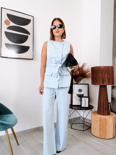 Conjunto celeste pespunte