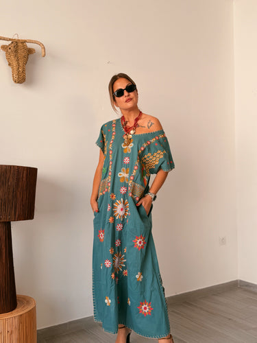 Vestido KALAMI petróleo