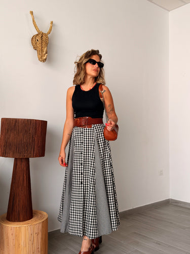 Falda vichylover negra