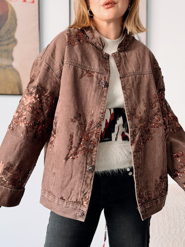 Chaqueta denim TUARTET lentejuelas