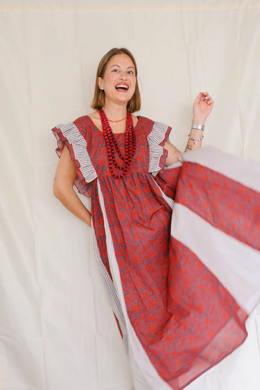 Vestido COSS rojo estampado