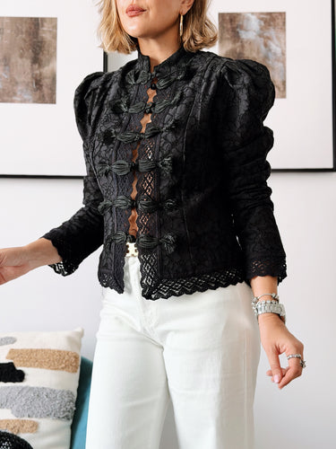 Chaqueta COSETY encaje negra