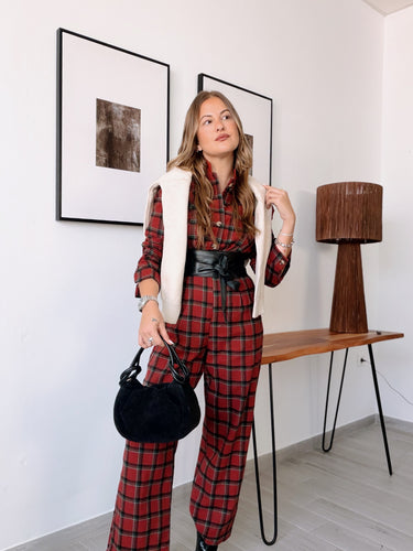 Mono teja tartán paño