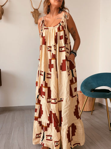 Vestido indio GAVIRA estampado