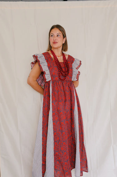 Vestido COSS rojo estampado