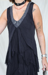 Vestido VIRGINIA gasa negro