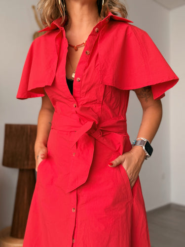 Vestido CHICFY rojo capa