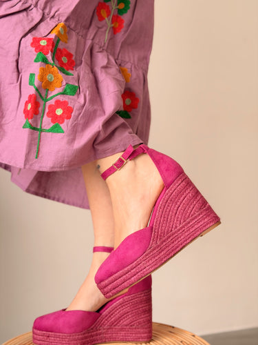 Cuñas esparto rosa