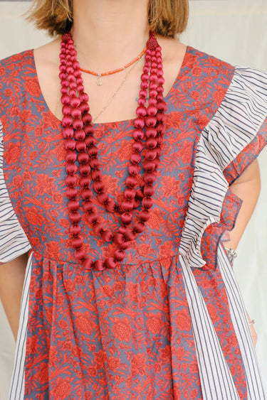 Vestido COSS rojo estampado