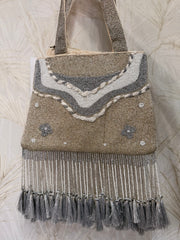 Bolso handmade bohochic plata
