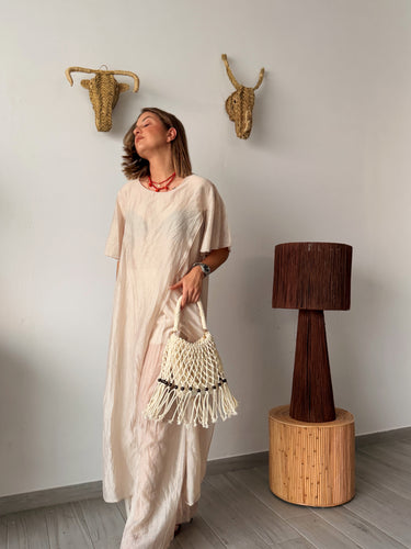 Conjunto gasa MARÍA beige