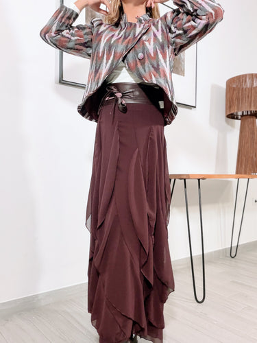 Falda gasa burgundy