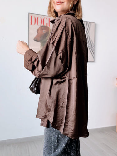 Camisa chocolate oversized