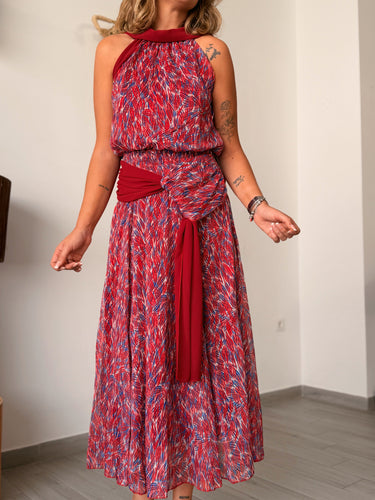 Vestido DENISE gasa rojo