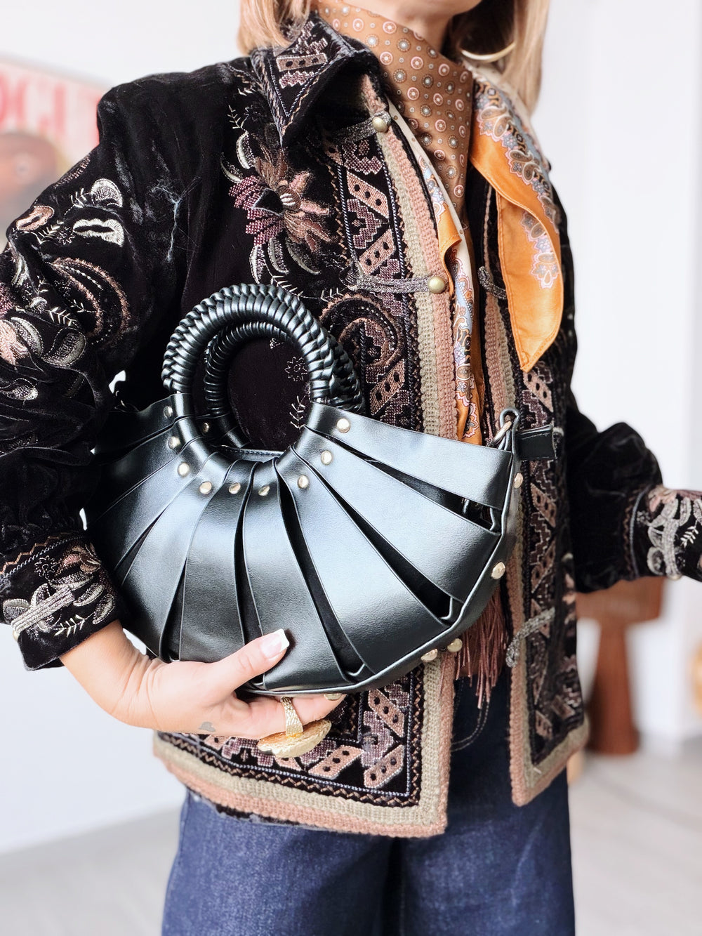 Bolso negro CARINA polipiel