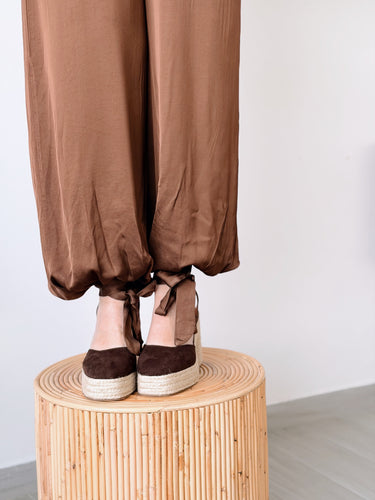Sandalias tacón marrón CAMSEY