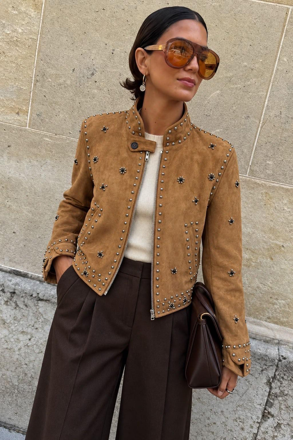 Cazadora ante MARTA camel